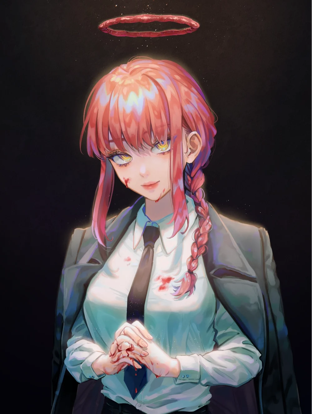 makima cute chibi anime girl