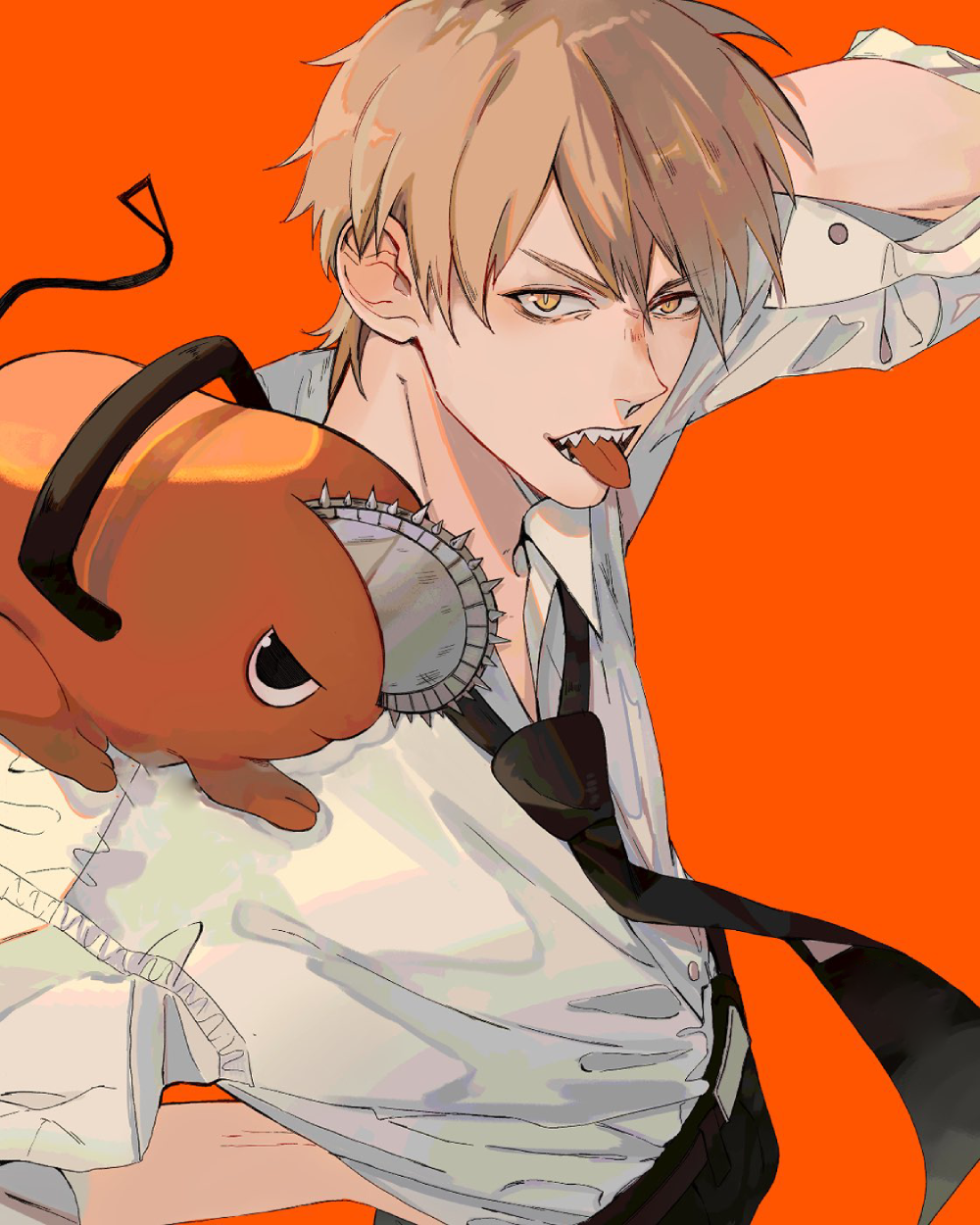 ảnh pochita chainsaw man art