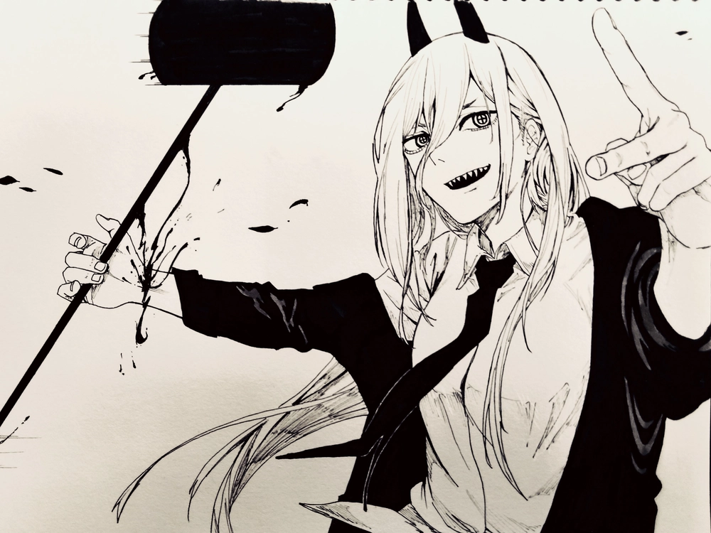 ảnh chainsaw man power 4k hd