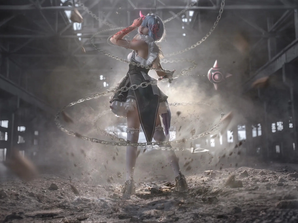 Rem cosplay Re:Zero chất lượng cao