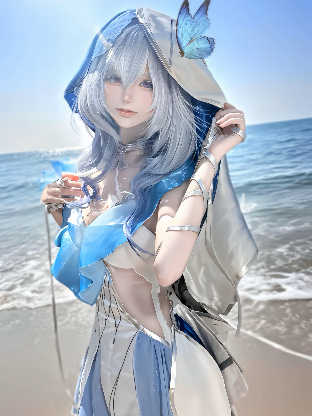 hình cosplay Shorekeeper phong cách ngầu