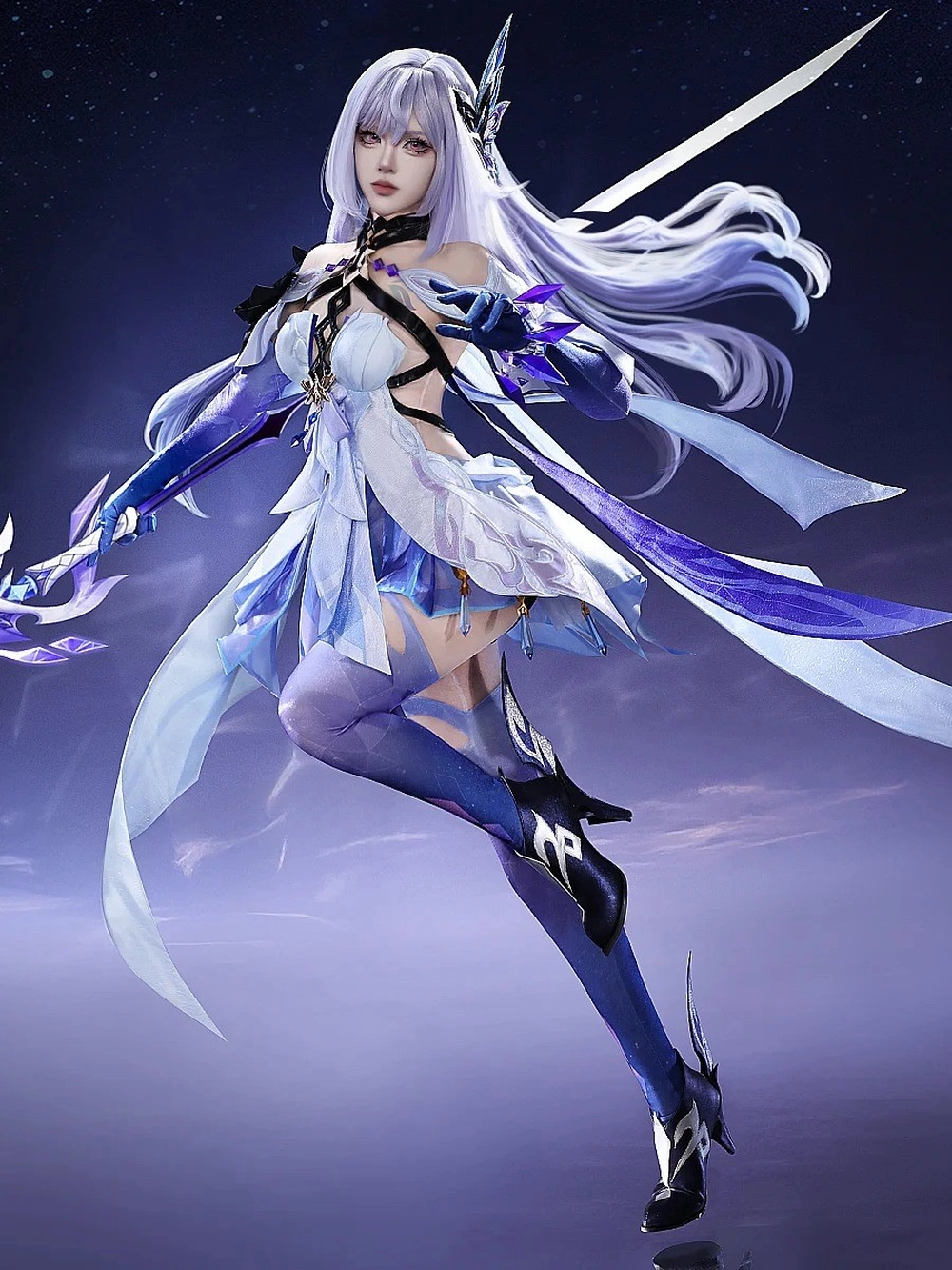 skirk cosplay trong genshin cosplay