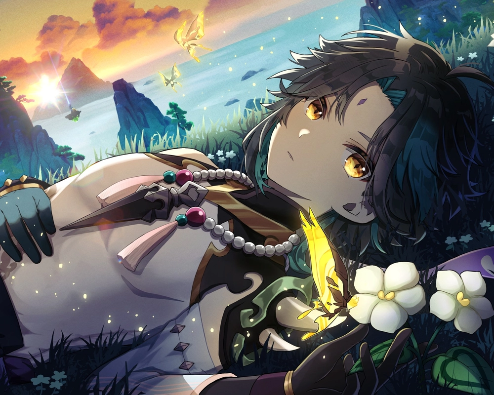 hình xiao trong genshin phong cách chibi