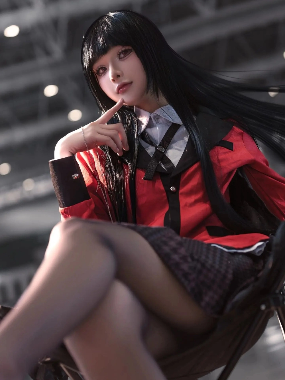 hình Yumeko cosplay học sinh