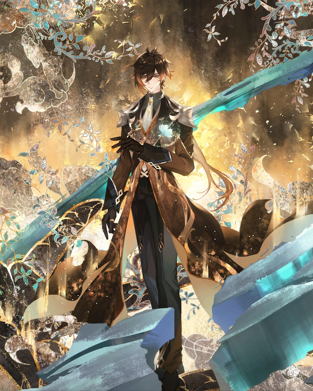 zhongli genshin impact hiệu ứng kỹ năng