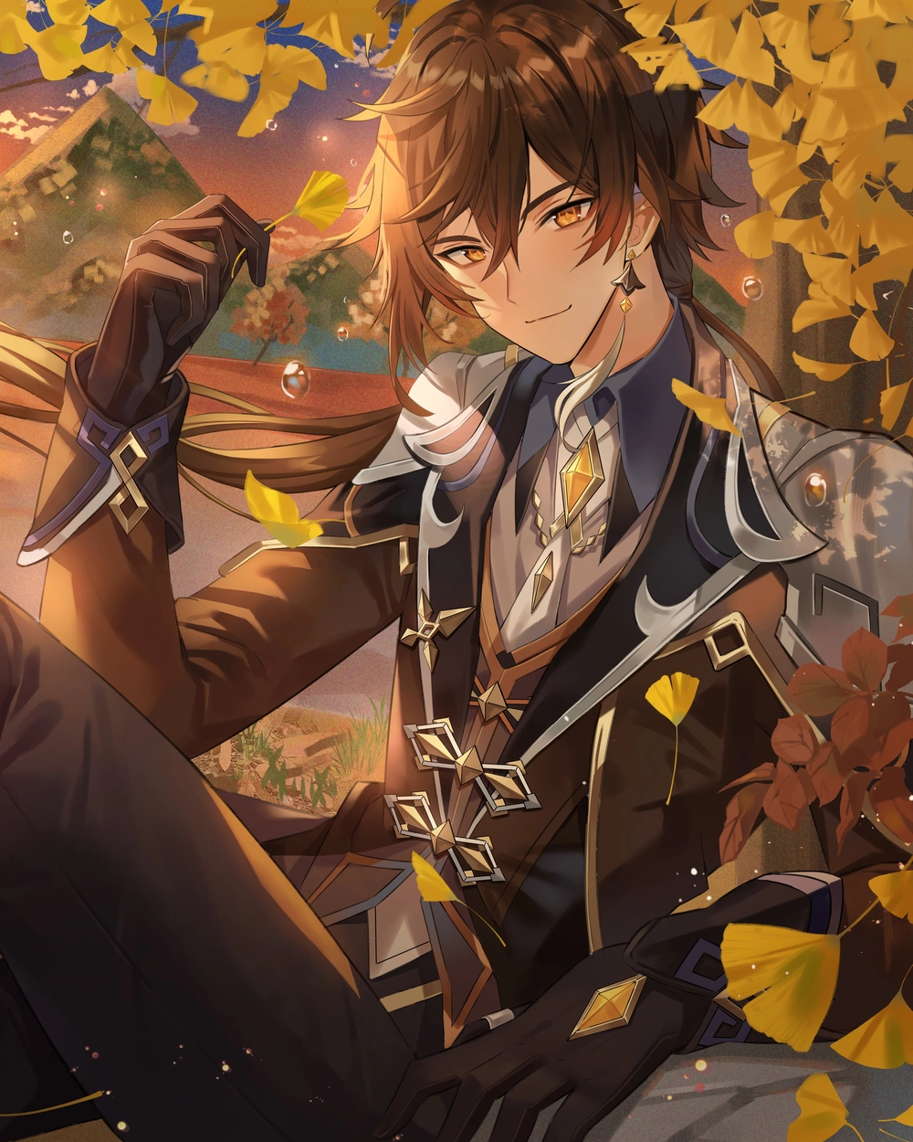 zhongli genshin impact chiến đấu