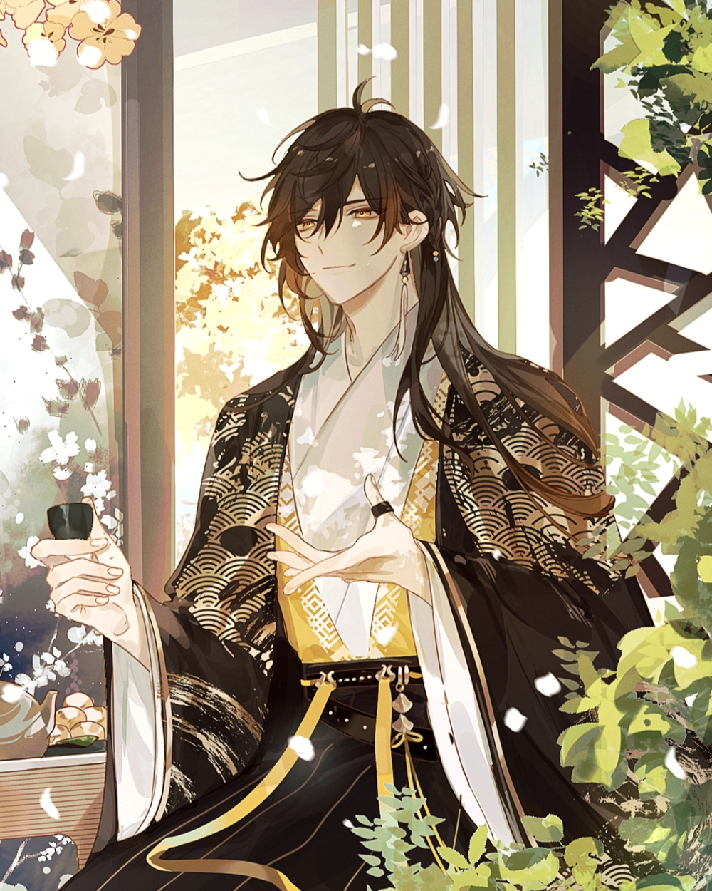 ảnh zhongli genshin impact cổ trang