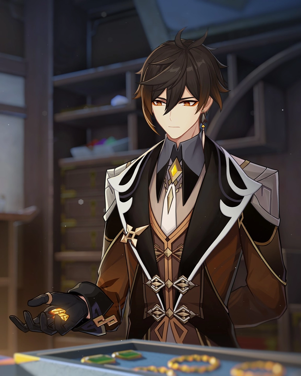 hình zhongli genshin impact phong cách