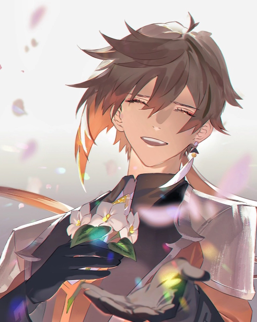 ảnh zhongli genshin impact cười