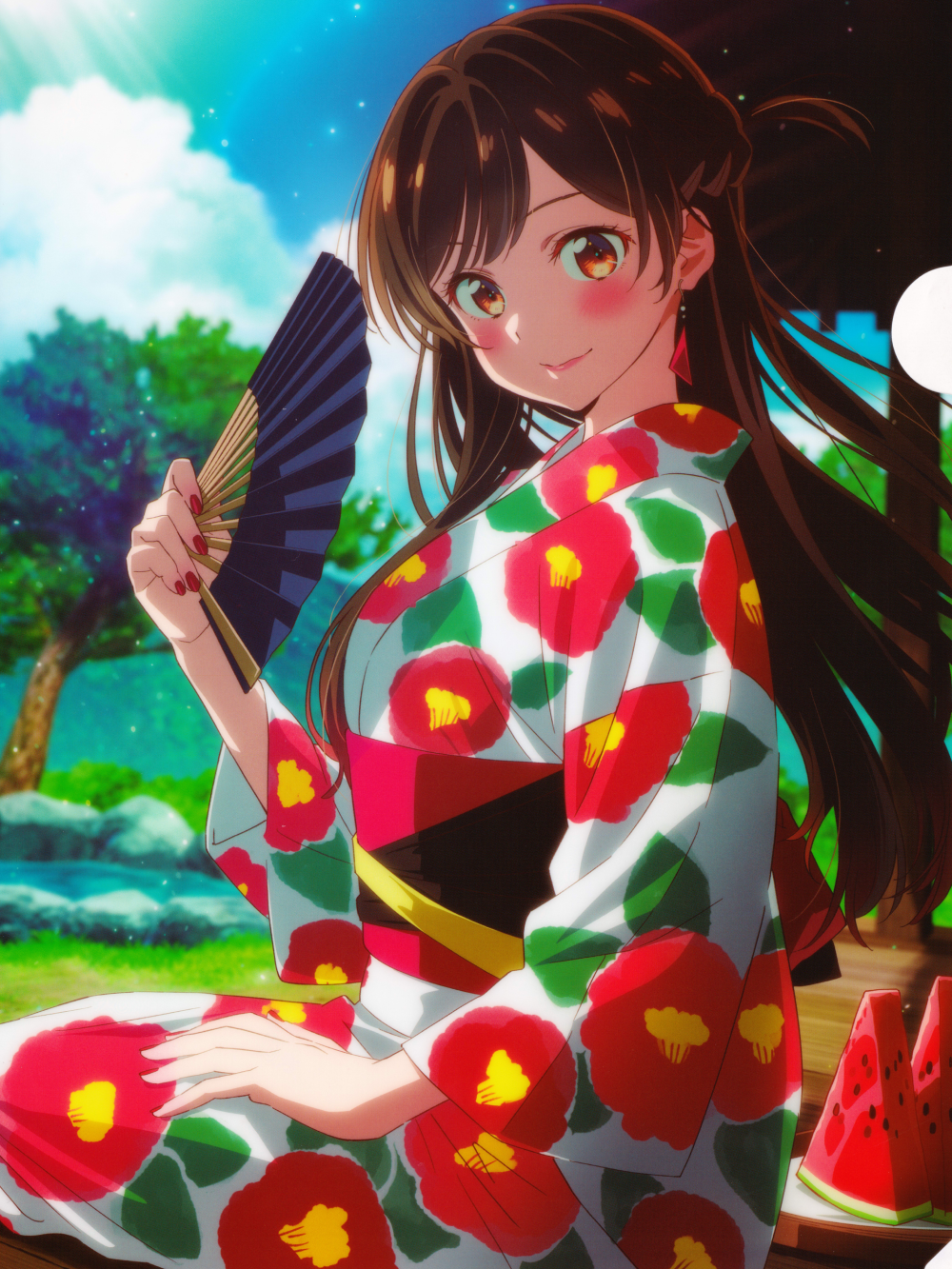 Chizuru Ichinose anime khuôn mặt hiền