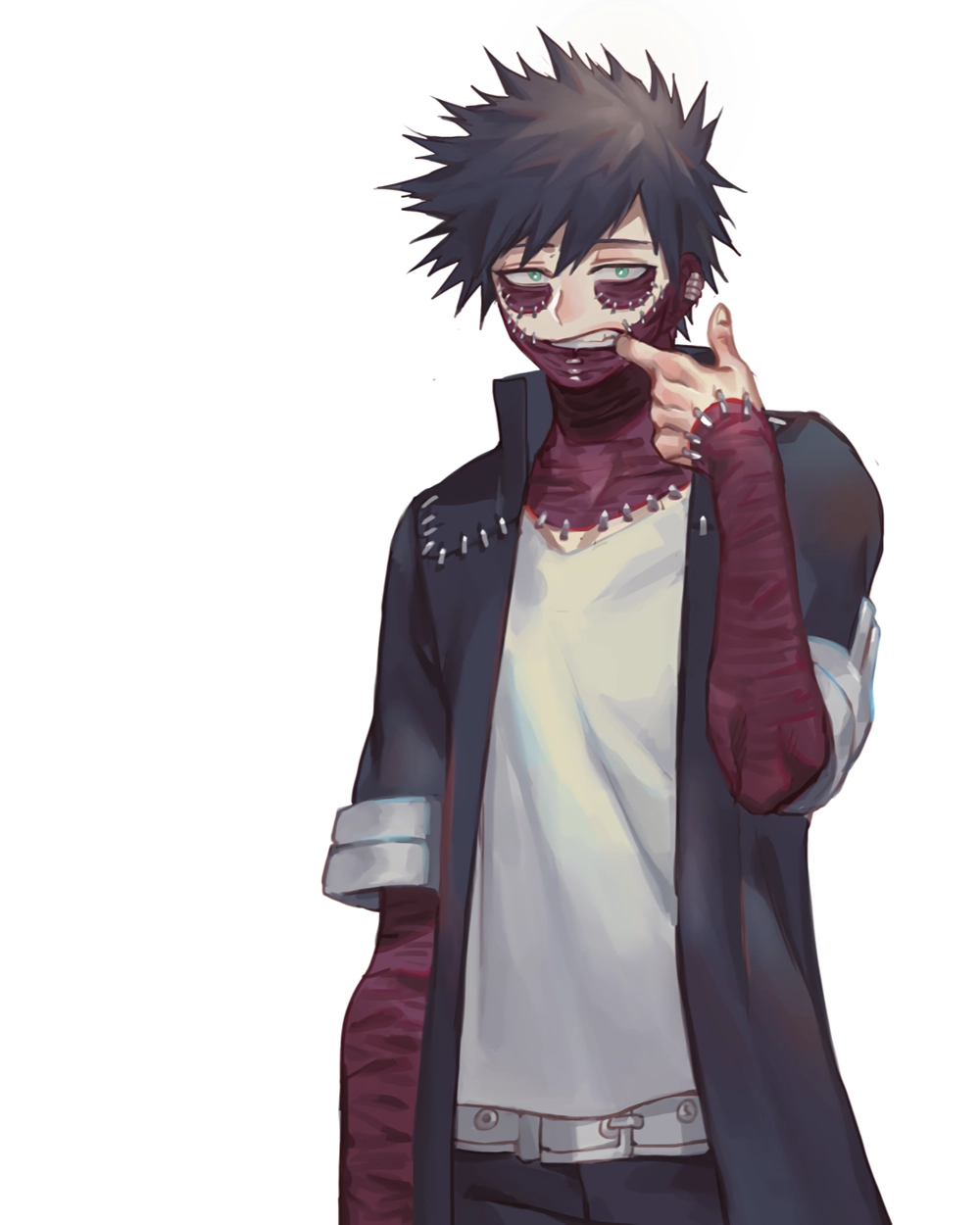 ảnh Dabi với ngọn lửa xanh