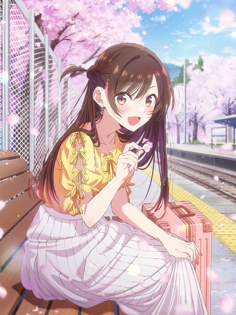 Ichinose Chizuru anime ngồi bên cửa sổ