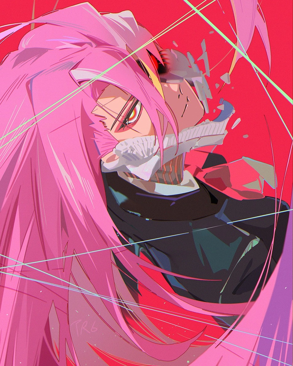 Shiratori Aira trong bộ váy hồng