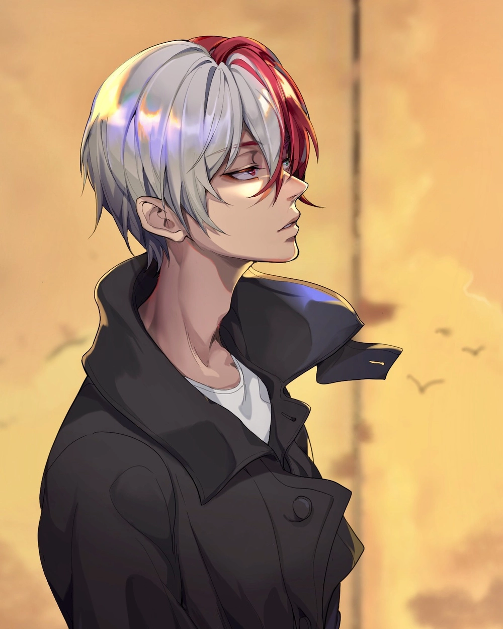 Shoto Todoroki biểu cảm lạnh lùng