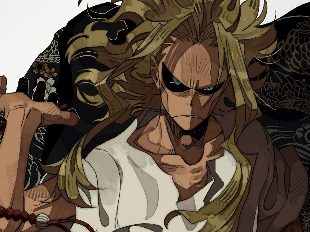 ảnh all might trong tư thế chiến đấu