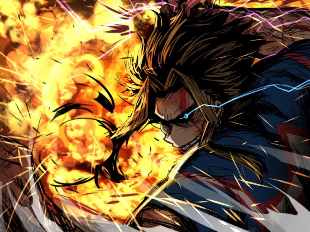 all might cười tươi rạng rỡ
