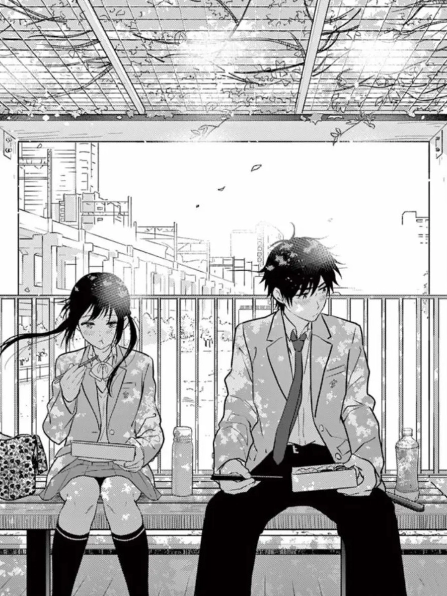 ảnh anime couple trắng đen