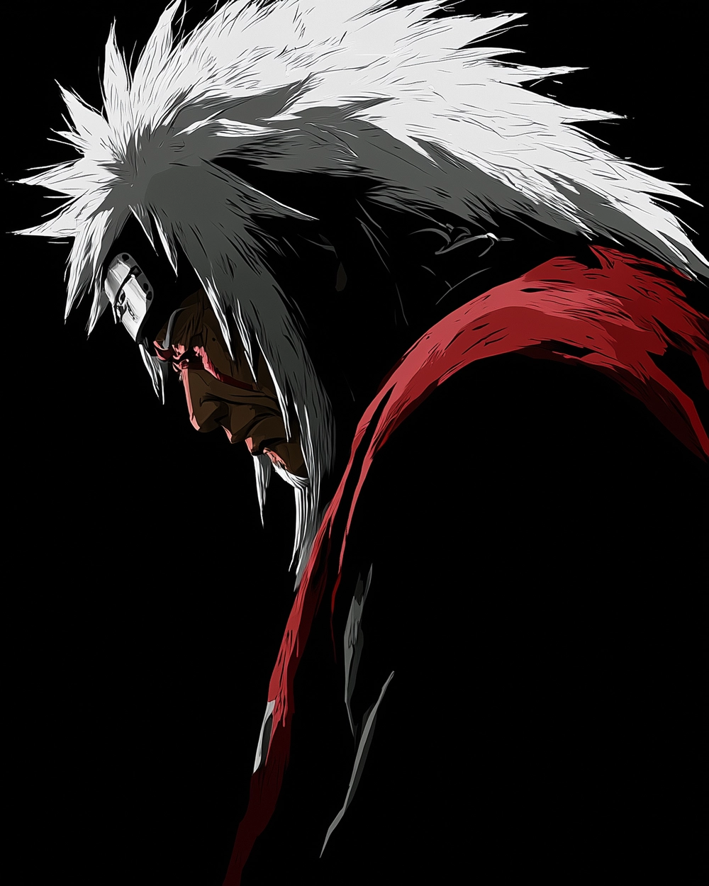 ảnh anime màu đen lạnh lùng