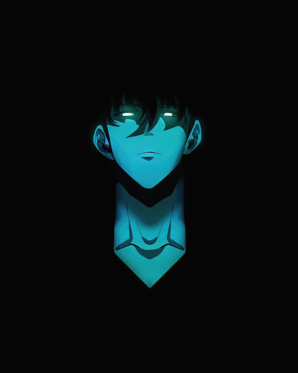 ảnh anime màu đen tối giản