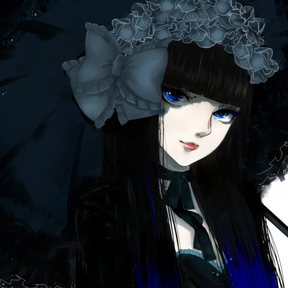 ảnh anime màu đen u ám