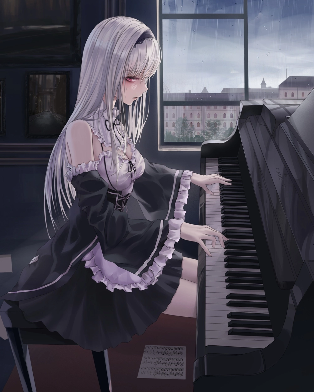 ảnh anime màu đen cực ngầu