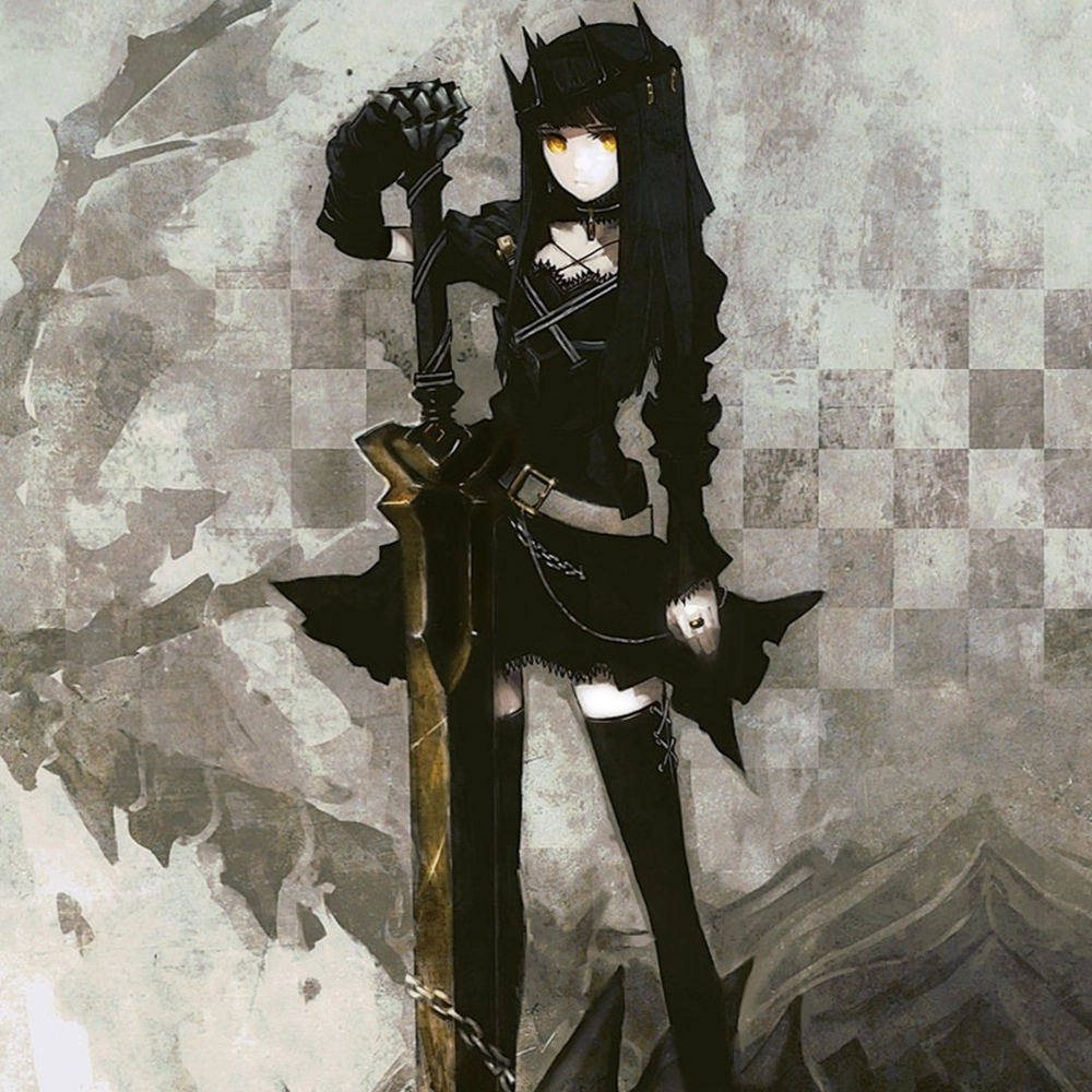 ảnh anime màu đen buồn lặng