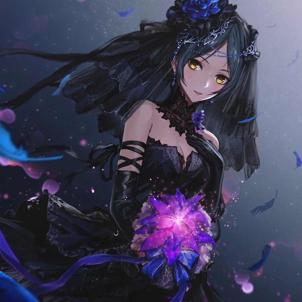 ảnh anime màu đen buồn