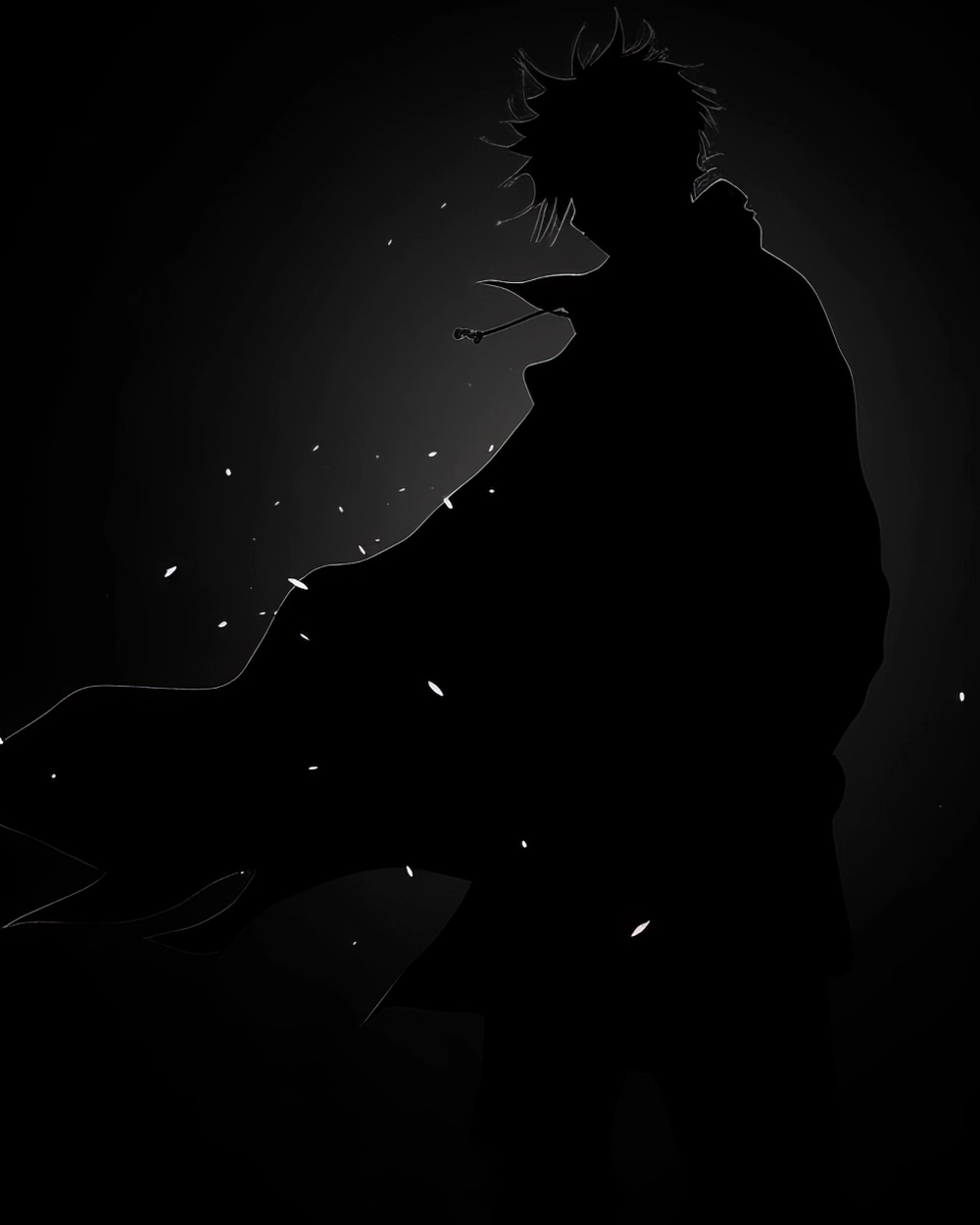 ảnh anime màu đen nghệ thuật