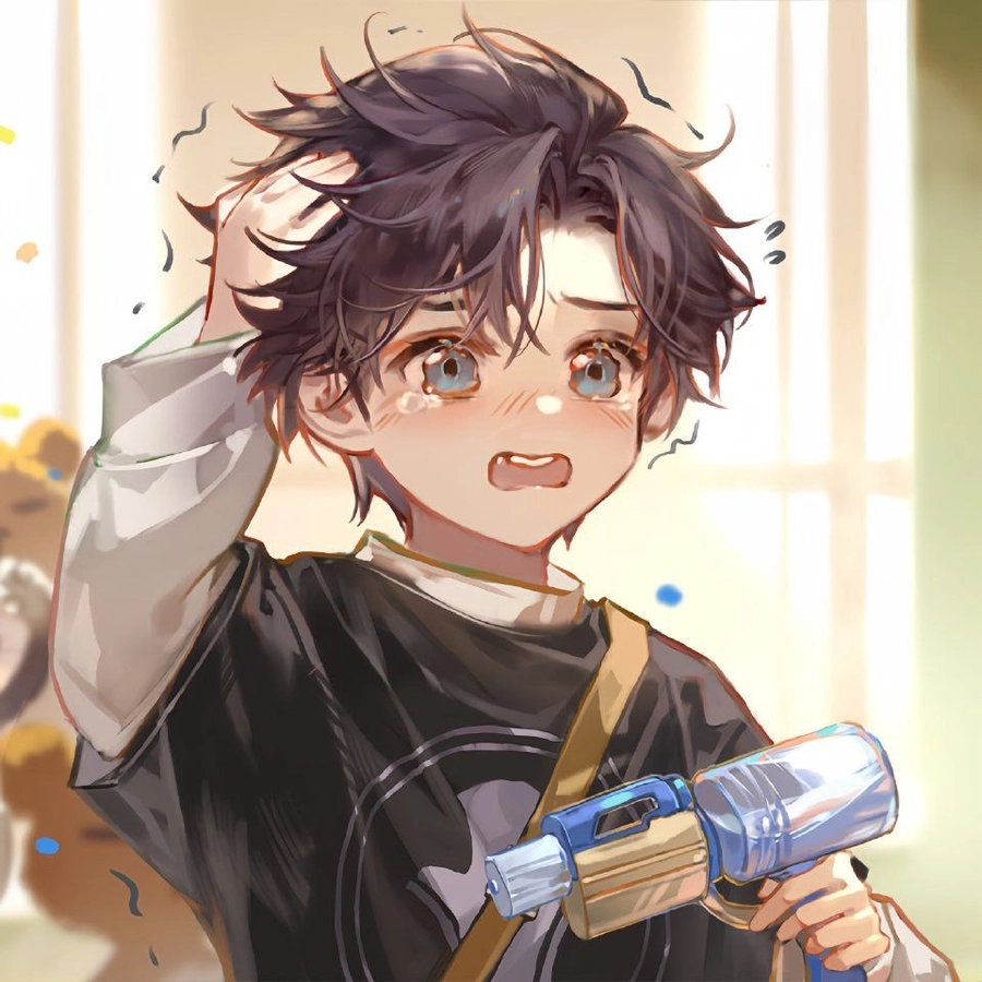 ảnh anime nam cute chibi cười tươi