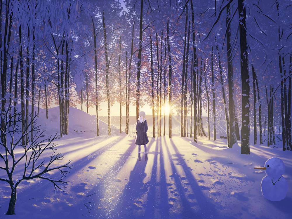 ảnh anime tuyết trắng tinh