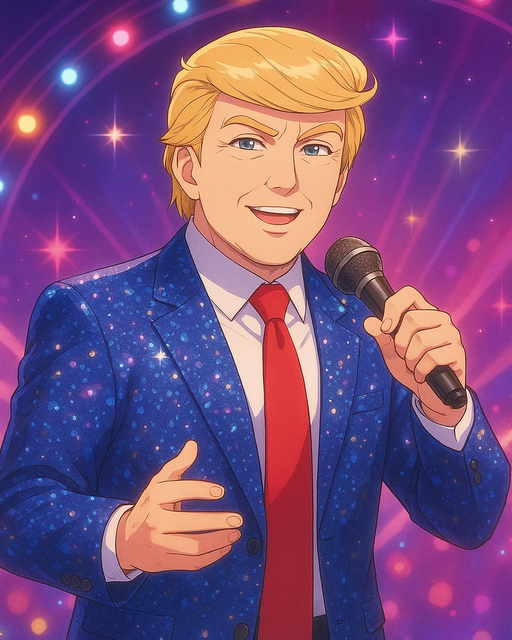 donald trump anime art cute