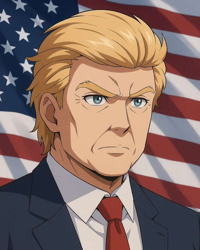 donald trump anime art siêu đẹp