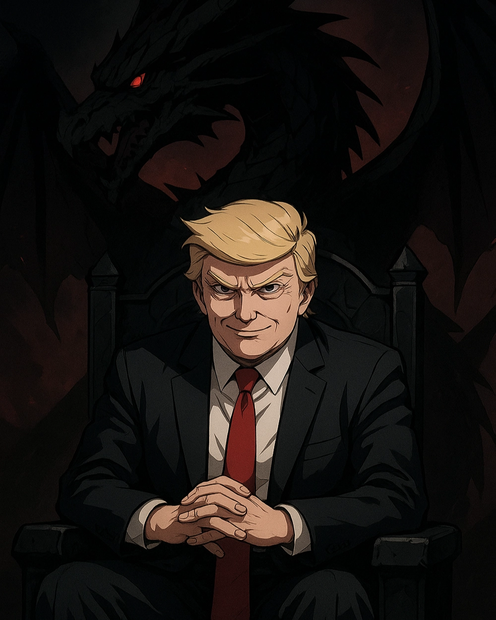 donald trump anime art cá tính