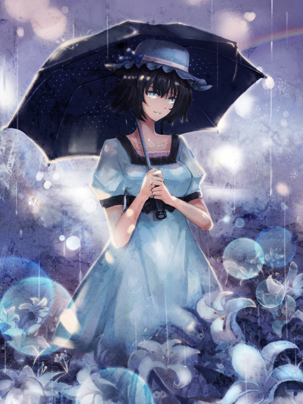 mayuri shiina với váy xanh