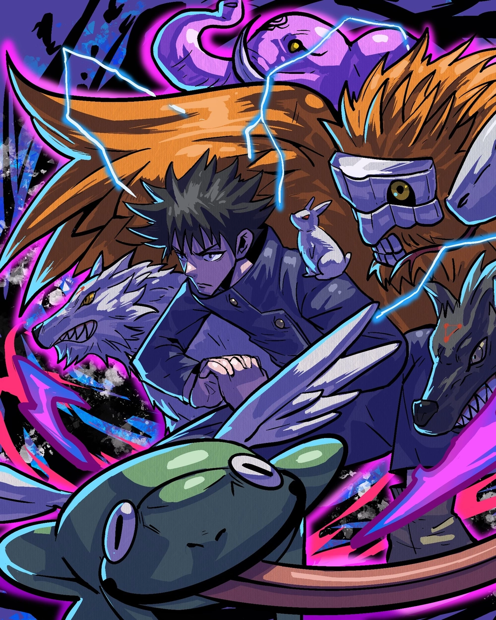 megumi fushiguro fanart dark