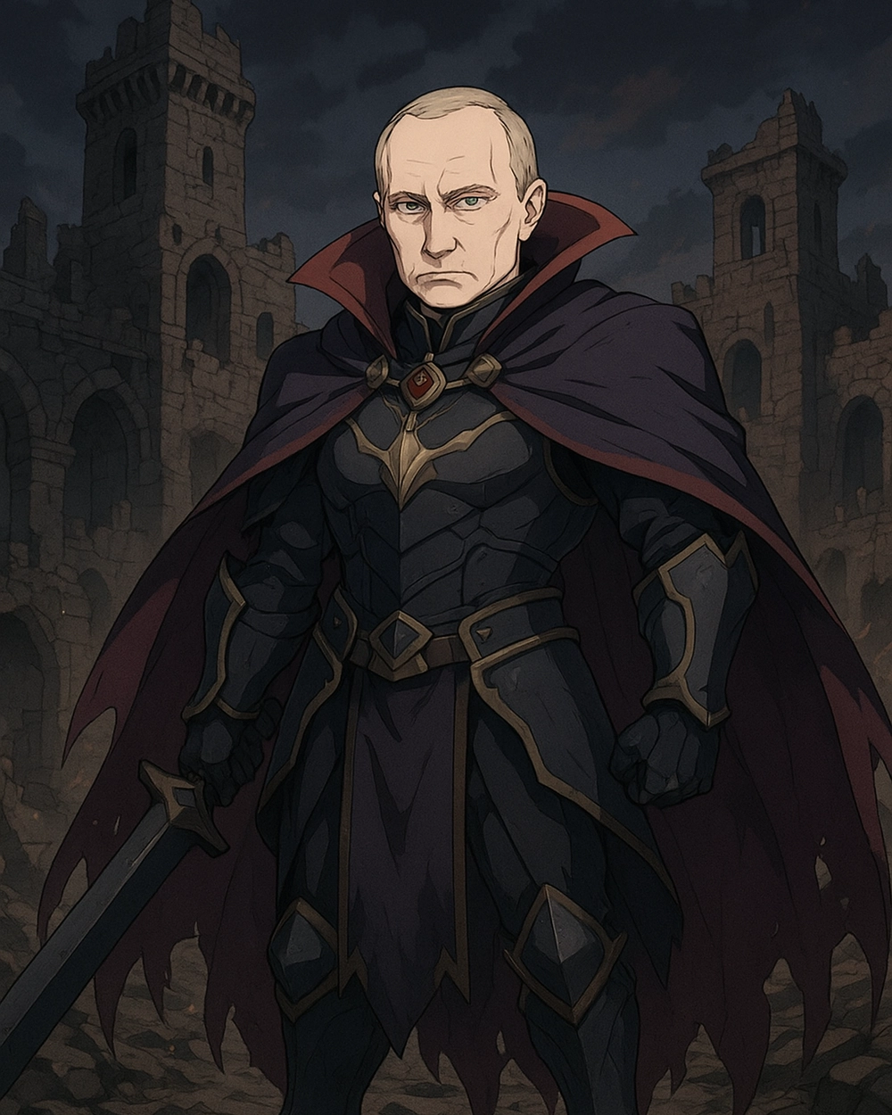 ảnh Putin anime chiến binh