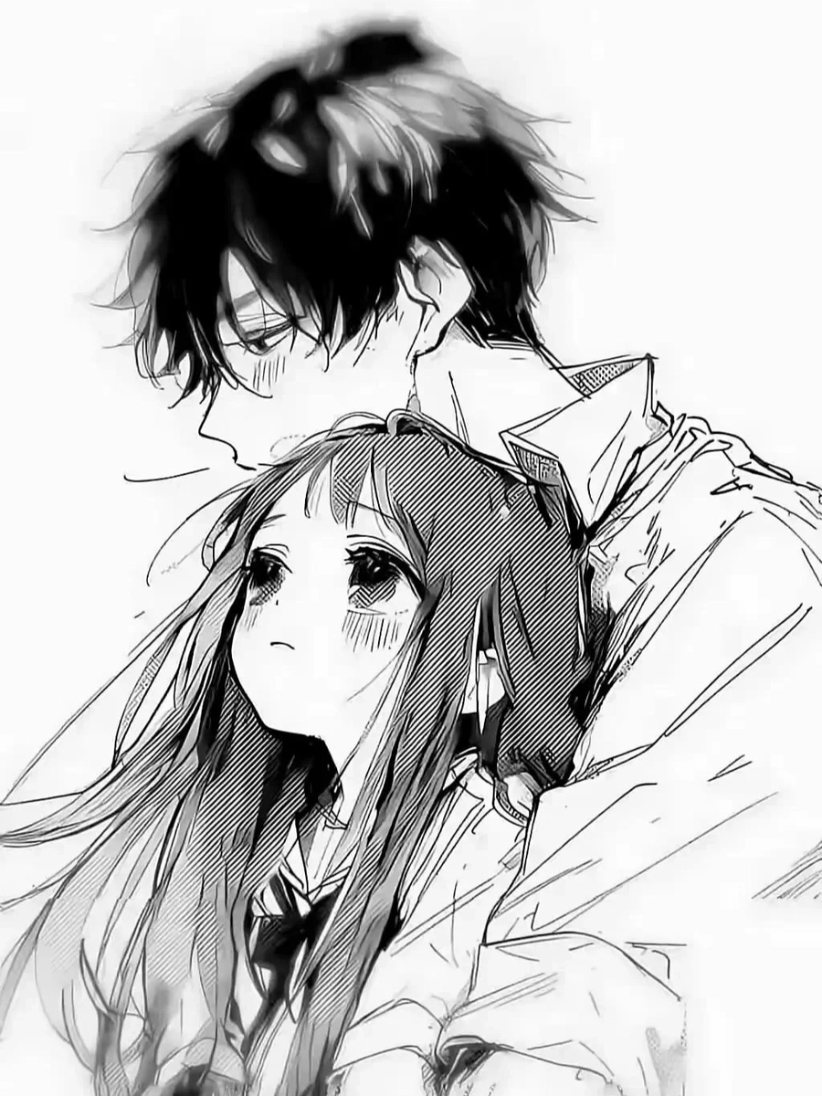 anime cặp đôi đen trắng lạnh lùng