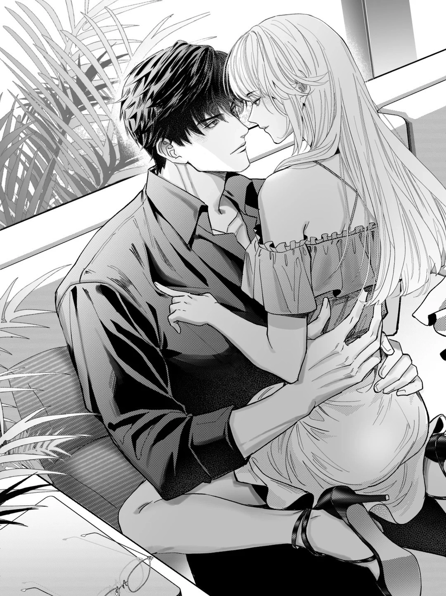 anime cặp đôi trắng đen buồn nhẹ