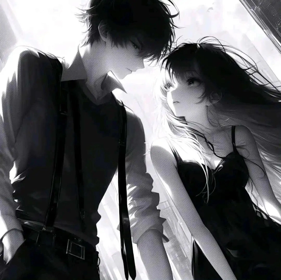 anime đen trắng đôi nắm tay