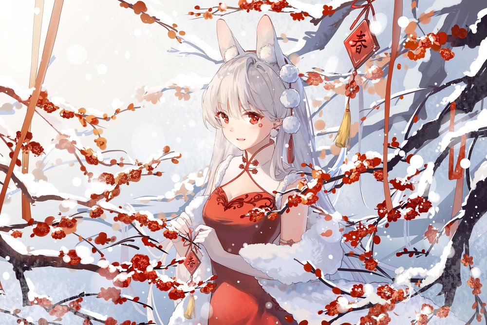 anime tuyết phủ mái nhà