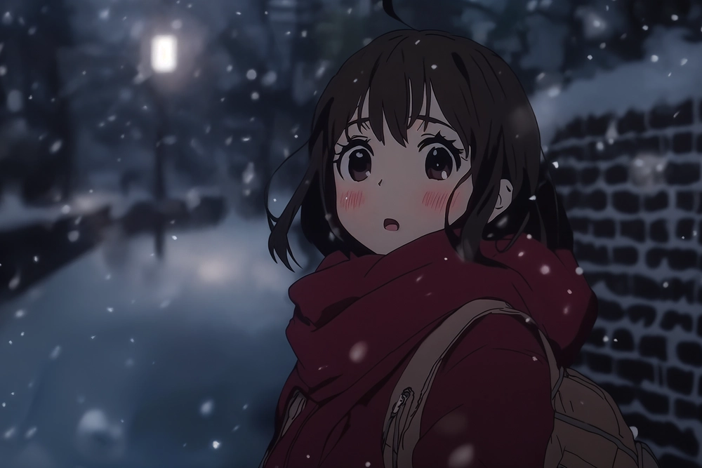 anime tuyết rơi đêm khuya