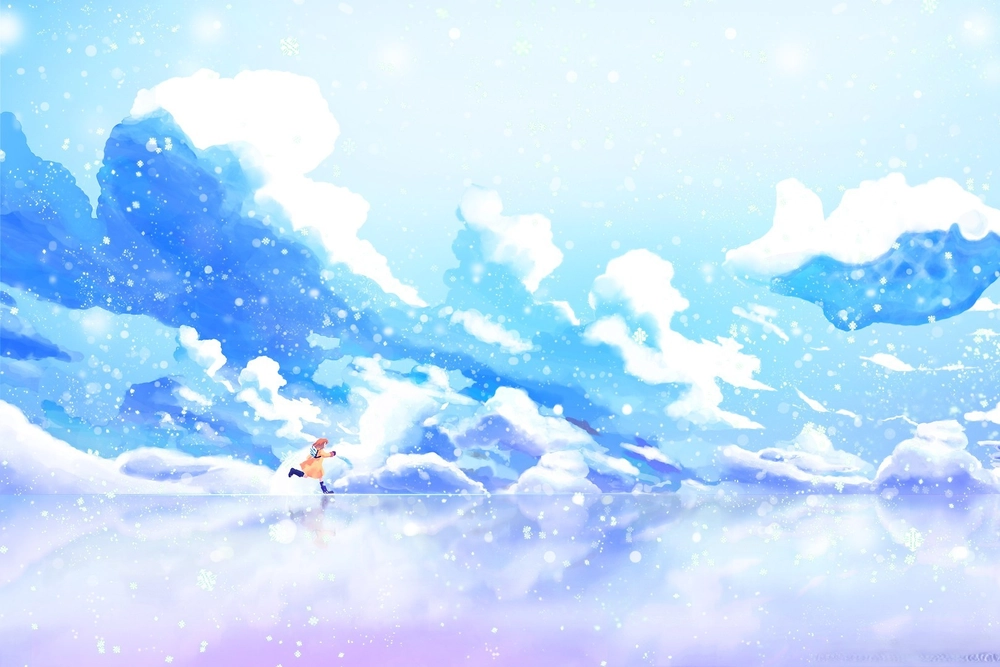 anime tuyết rơi thành phố