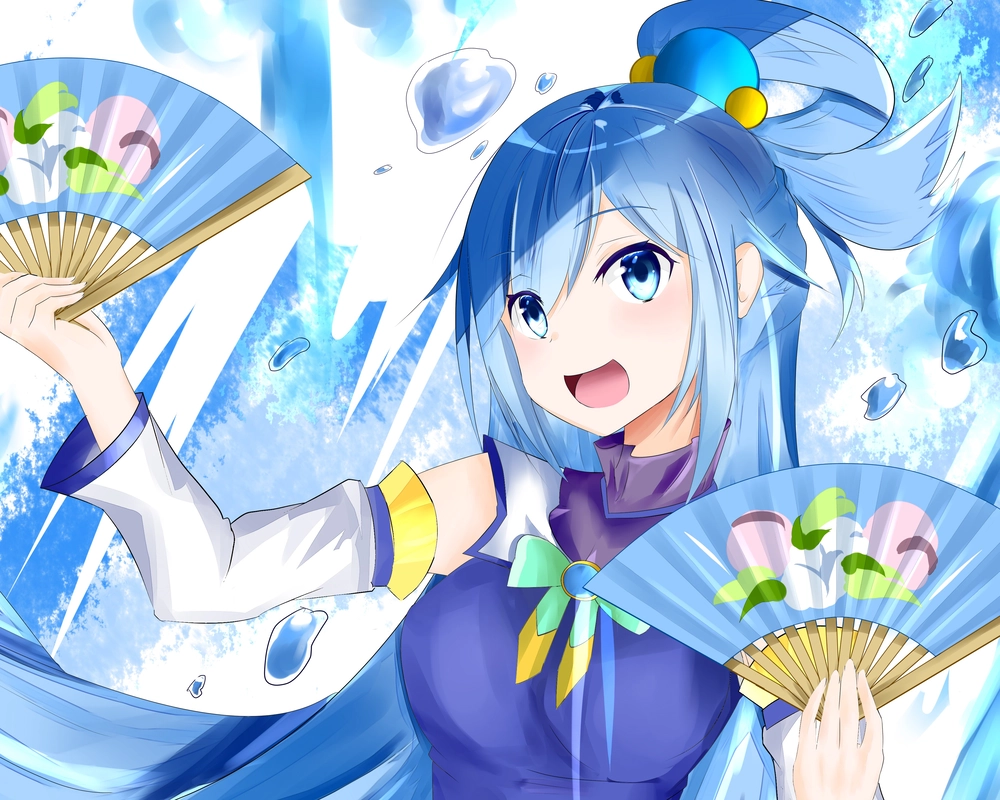 nữ thần aqua anime wallpaper máy tính
