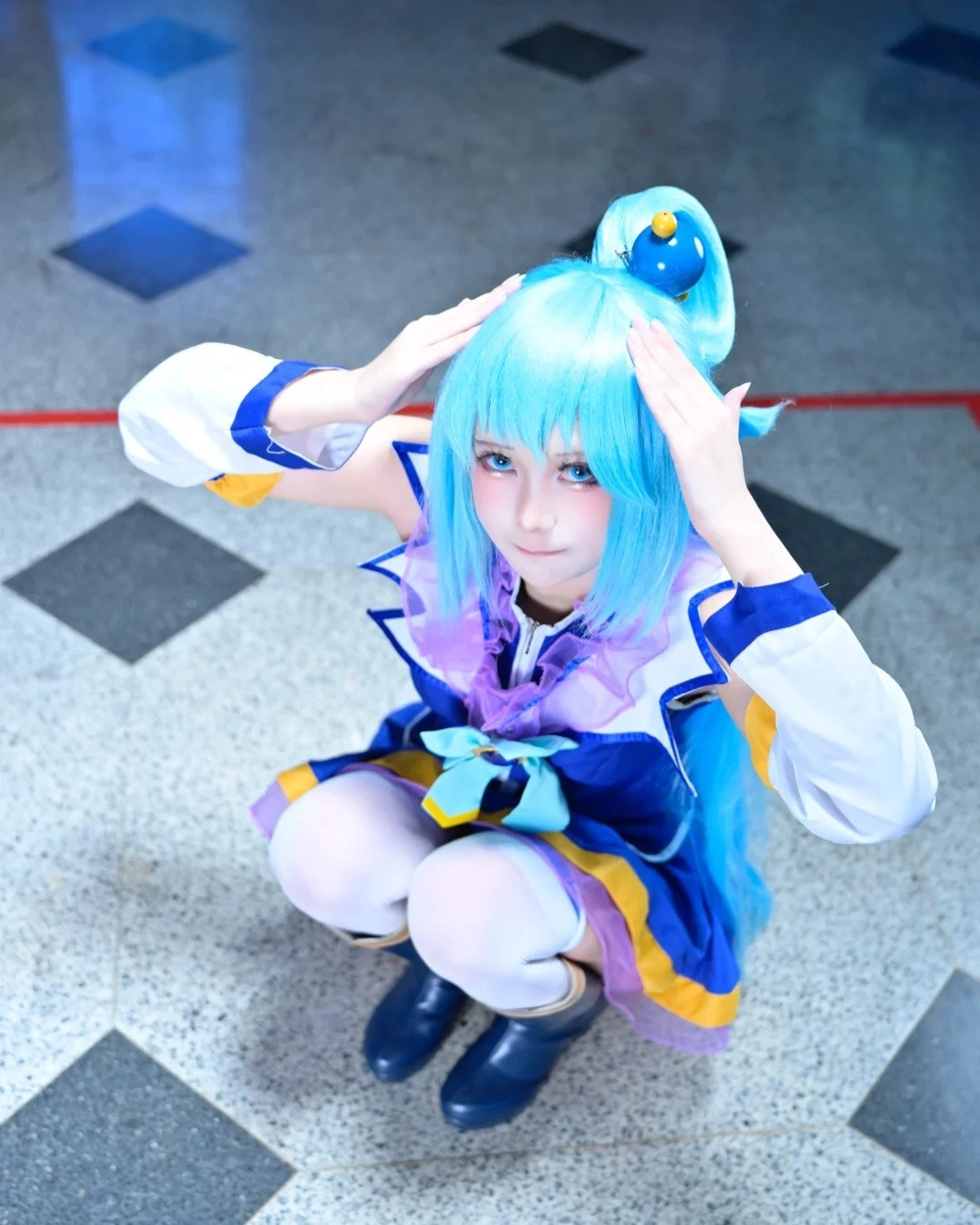 aqua cosplay konosuba dễ thương