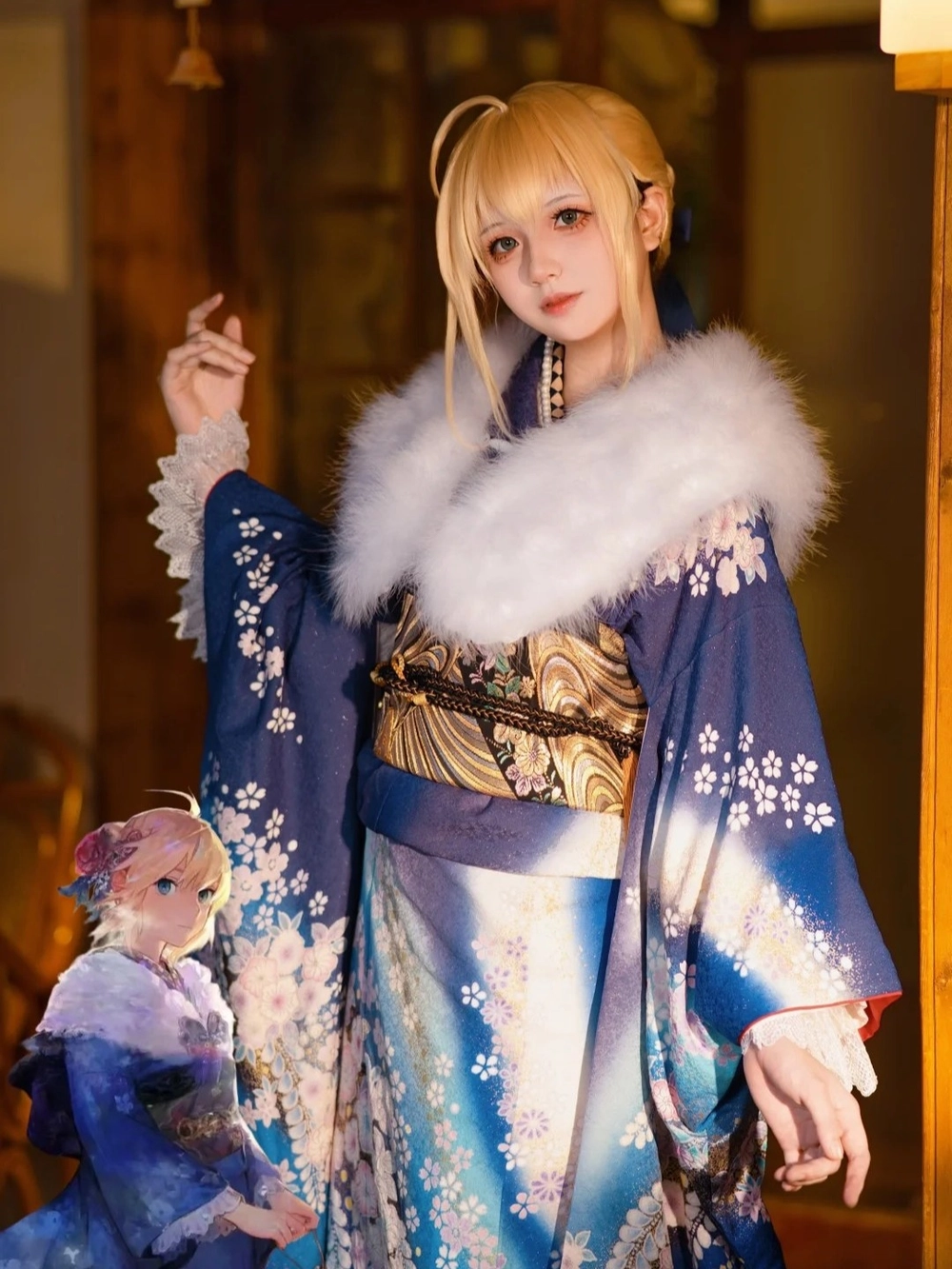 cosplay kimono chụp ảnh