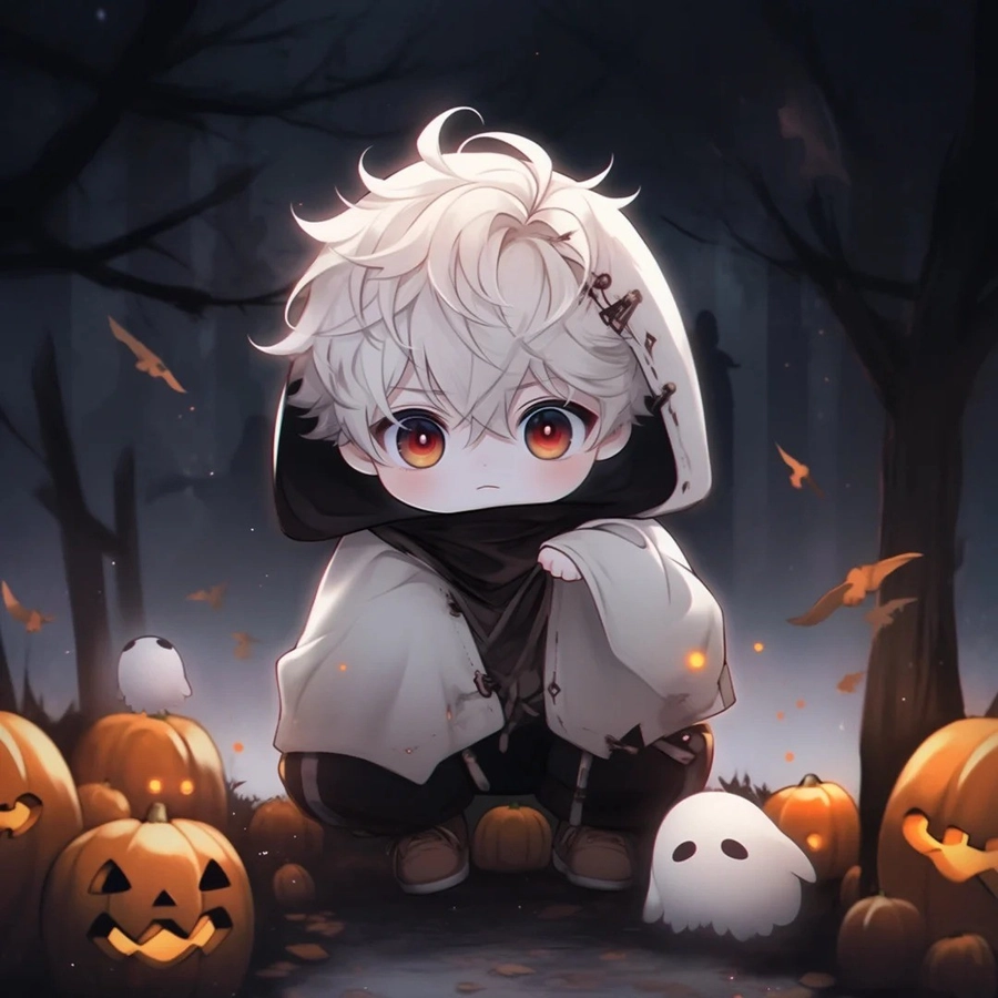 hình anime nam chibi đang ngủ