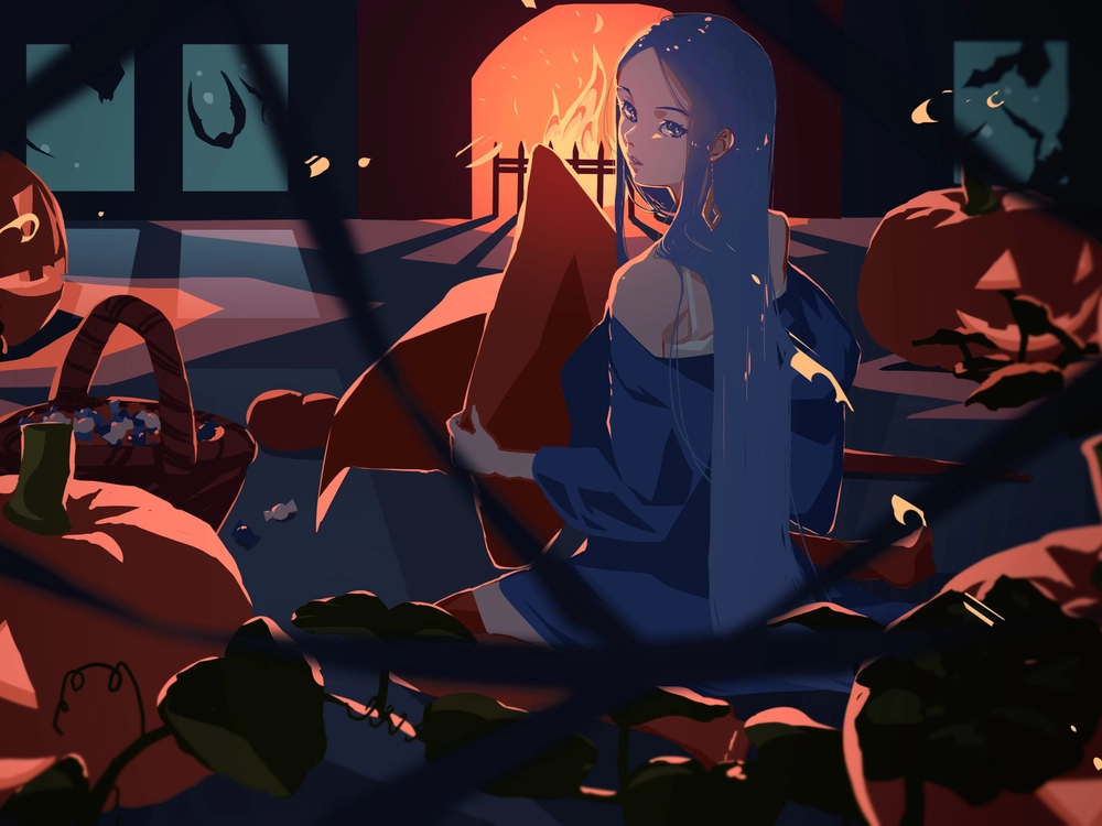 hình halloween anime lộng lẫy