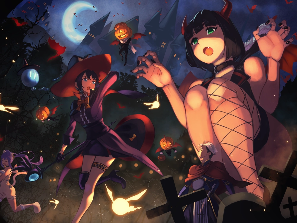 hình nền anime halloween