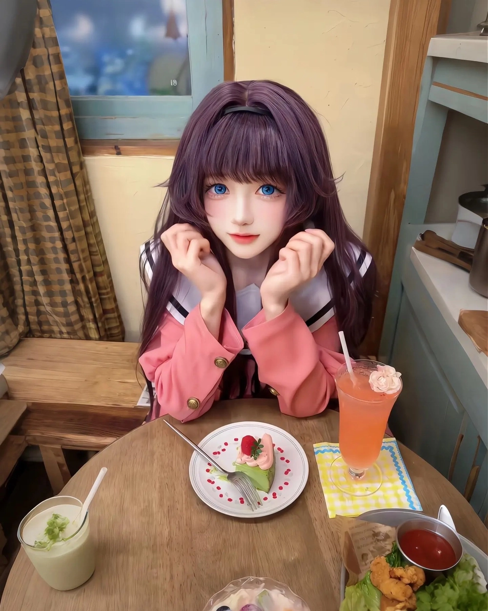 kaoruko waguri cosplay hình nền pc