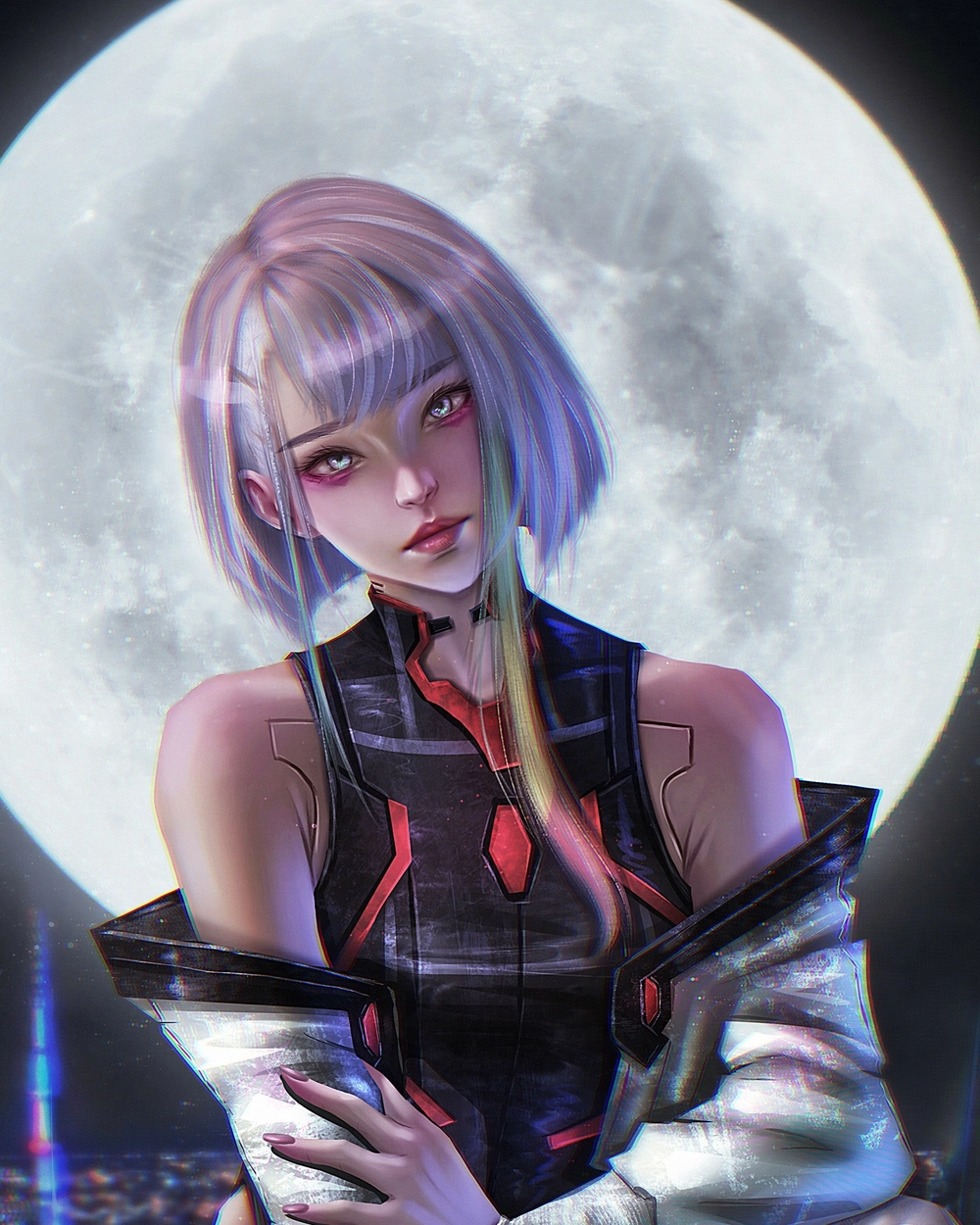anime lucy cyberpunk wallpaper pc